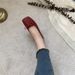 New Flat Gentle Evening Breeze Loafers Fairy 2022 Spring Grandma Little Red Wedding Shoes_vogvips.com