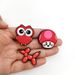 Red Series Cute Cartoon Shoes Flower Decoration Buckle Soft Glue DIY Fun Garden Shoe Accessories_vogvips.com