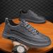 Spring New Breathable And Waterproof Fashion Versatile Black Casual Leather Sports Board Shoes Men's_vogvips.com