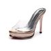 12cm Thin Heel Super High Heels Sandals, Gold Black Waterproof Table, Nightclub High-heeled Slippers, Children's Summer_vogvips.com