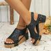 Flat Platform Sandals Large Size Women's Shoe Cover Toe Sandals Women_vogvips.com