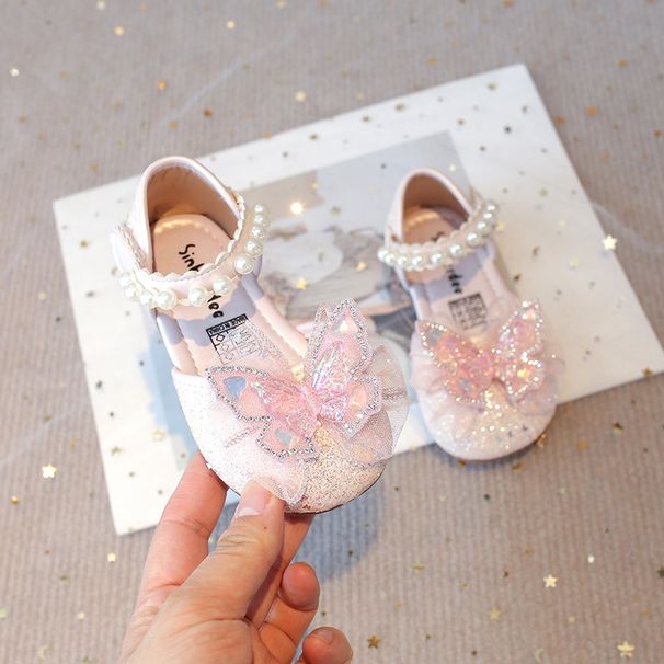 Girls Shoes Princess Shoes Children Baby Leather Shoes New Crystal Princess Shoes Comfortable Soft Bottom Rhinestone Shoes_vogvips.com