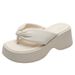 Women's Thick-sod Flip-flops For Summer 2026, New Fashion Japanese Sty, Comfortab Slip-on Sandals With Platform_vogvips.com