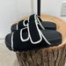 Miaojia ~ Color-Block Woven One-Word Hook And Loop Slippers Women, Summer Outdoor New Thick-Soled Non-Slip Genuine_vogvips.com
