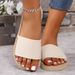 Women's Fashion Trend Anti-slip Wear Comfortable Soft Sole Lightweight Cool Mid-heel Slippers_vogvips.com