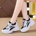 Women's Dad Sneakers Ins Trend 2024 New Spring Internet Celebrity Casual Comfortable Student Platform Sole Leather_vogvips.com