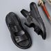 New Summer Outdoor Sandals For Men Cual Sport Slippers Non-slip Leather Beach Breathable Wading Aqua Shoes Man_vogvips.com