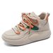 Korean Version High Top White Autumn New Student Casual For Women Thick Soled Bread Shoes K8638_vogvips.com