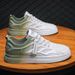 2025 New Men's Summer Breathable Thin Anti-Odor Casual White Sneakers Mesh Sports Trendy Shoes Fashionable Comfortable_vogvips.com