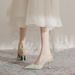 High-end Style Thin Pointed Toe High Heel Sandals For Women Summer New Backless Closed-toe Shoes To Match Dresses_vogvips.com