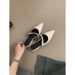 Women's Pointed Toe Soft Leather For Summer, Gentle Fairy Style Flat Mules_vogvips.com