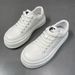 Men's Genuine Leather Big Head Casual Trendy And Versatile Thick Soled Board Shoes, High-End Men's White Shoes_vogvips.com