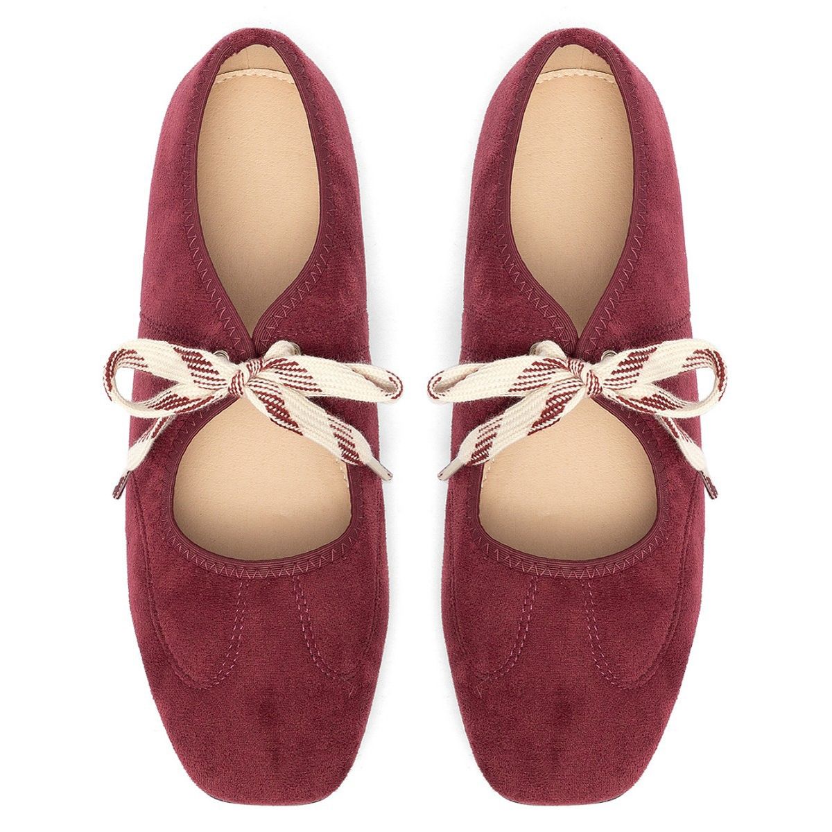Women S Flat Ballet Shoes Comfortable Square Head Flats_vogvips.com