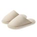 Japanese Style Unprinted Cotton Slippers For Women, Winter Indoor Home Flooring, Anti Slip Cotton And Linen Confinement Shoes, Spring And Summer_vogvips.com
