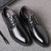 Men's Genuine Leather Dress Shoes - Breathable Business Formal Shoes With Pointed Toe & Lace-Up Design, Comfortable & Stylish For Office & Wedding_vogvips.com