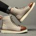 Leather Martin Boots Men's High-top Ami Kaji Short-face Boots Men's Retro Medium-top Men's Shoes_vogvips.com