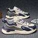 Summer 2025 New Breathable Leather Men's Sports Trendy And Versatile Thick Soled Casual Dad Shoes_vogvips.com