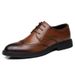 Euro Step Brogue For Men, Autumn Cowhide Formal Business British Casual Leather Shoes, Suit Groom Shoes_vogvips.com