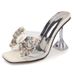 Women’s Shoes Wine Glass Heel Square Toe High Heel Flip Flops Sandals Fashion Banquet Catwalk Sexy Women's Shoes_vogvips.com