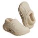 Winter Warm And Non-slip Couple Cotton Tow Bag Head Waterproof Cotton Slippers Home Cotton Shoes Men And Women 2025 New_vogvips.com