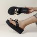 Xiaohei's Summer New Plus Size Chain Women's Height Increasing Sponge Cake And Breathable Casual Slippers For Women_vogvips.com