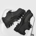 3218 Chunky Derby For Men Thick Sole Height Increasing Versatile Men's Matte Dark Commuter Trendy Casual Leather Shoes_vogvips.com