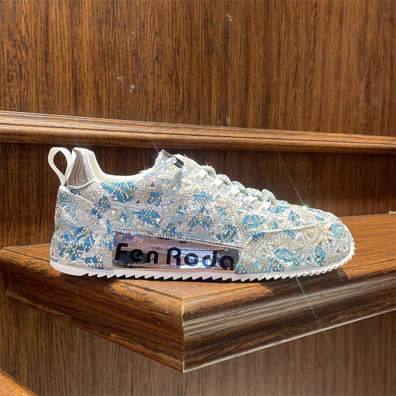 2025 Autumn New Trendy Men's Comfortable Breathable Sports Casual Shoes Slip-On Rhinestone Sneakers_vogvips.com