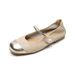 French Flat-soled Single Shoes Women's Spring And Summer Word With Mary Jane Shoes Shallow Mouth Soft-soled Egg Roll Shoes_vogvips.com