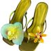 Flower Decoration Clip-toe High-heeled Sandals For Women Summer Outdoor New Style Net Celebrity Travel Beach Shoes_vogvips.com