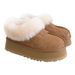 Winter New Fur-Lined Thick-Soled Snow Boots Short Tube Loafers With Fur Collar For Women Cold-Proof_vogvips.com