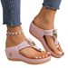 Women's Shoes Summer New Beach Thong Wedge Heel Sandals And Slippers For Women_vogvips.com