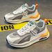 Forrest Gump Spring New Breathable Mesh Sports Men's Trend Versatile Thick Sole Running Casual Dad Shoes_vogvips.com