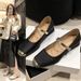 Thick Heels French Style Fragrant Mary Jane Single Women's Spring And Autumn 2024 New Black Evening Boat Shoes_vogvips.com