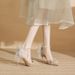 Convertible Bridal Heels - 2-Wear Ankle Wrap & Slingback Style (Foldable For Travel, Non-Slip Sole, Perfect For Destination Weddings)_vogvips.com