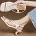 2025 Summer New Square-Toe Cross-Strap Open-Toe Women, Korean Style Thin High-Heel One-Strap Sandals For Women_vogvips.com