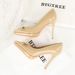 8366-5 Style Pointed Thin Heel Bow Women's Waterproof Platform Super High Heels Nightclub Sexy Single Shoes_vogvips.com