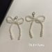 Elegant Pearl Bow Shoe Clips With Tassels & Rhinestones - Fashionable Korean-Style Shoe Accessories For Women_vogvips.com