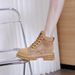 Meh Yellow Summer New Style Height-Increaing Genuine Leather Martin For Women Outdoor Veratile Thick-Soled Short_vogvips.com