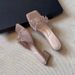 French-style Gentle Mesh Beaded Floral Slip-on Sandals For Women, 2026 New Model, Square-toed, Elegant, Chunky-heeled Sandals For Outdoor Wear_vogvips.com