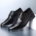 Euro Step Brogue Leather For Men Korean Style Trendy Versatile Pointed Toe Lace-up Fashion British Business Formal Hollow Casual_vogvips.com