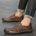 Men's Loafers British-Style Driving Shoes Autumn And Winter Casual Shoes Fashion Slip-On Leather Shoes_vogvips.com