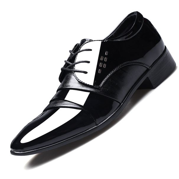 New Leather For Business Attire, Korean Version Of Men's Shoes, Oversized Pointed Casual Shoes_vogvips.com