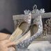 Women's Elegant Pointed Toe High Heels With Rhinestones Glittery Evening Party Wedding Shoes For Bride Bridesmaid Dress Bride Stiletto Heels_vogvips.com