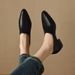 Foreign Trade Cross-Border Pointed Toe Slip-On Soft Leather Loafers For Women, Spring And Autumn New Versatile Chunky_vogvips.com