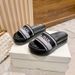 2025 Summer New Style Outdoor Height-Increasing Casual Platform Shoes Black P Home Embroidered Thick-Soled One-Strap_vogvips.com