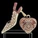 Women’s Shoes women's shoe and bag set Hollow design Rhinestone embellished heel Heart shaped clutch For banquets and daily use_vogvips.com