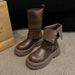 British Style Martin For Women 2025 New Autumn Women's Shoes Melad Brown Thick Sole Black Ankle Boots_vogvips.com