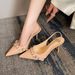 2025 Autumn Belt Buckle Patent Leather High Heels Wide Fit Chunky Strap Closed Toe Sandals Punk Style Women's Shoes_vogvips.com