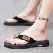 RIKANA Trendy Brand Men's Flip Flops Summer Anti-slip Soft Sole Wear Sandals Street Style Personalized Beach Slippers Men_vogvips.com