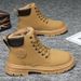 New Plush And Thick Winter Insulation Martin Boots Retro Work Attire High Top Shoes British Style_vogvips.com